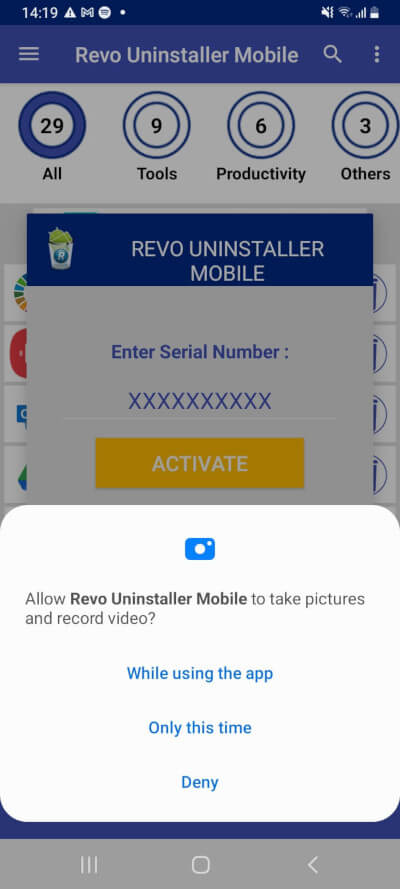allow permission screen